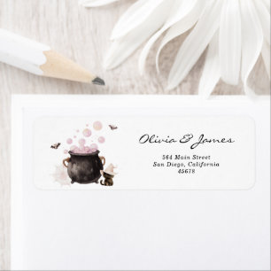 A Baby is Brewing Halloween Baby Shower Return Address Label