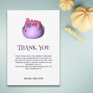 A Baby is Brewing Halloween Baby Shower Thank You Card