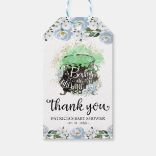 A Baby Is Brewing Halloween Baby Shower Thank You  Gift Tags