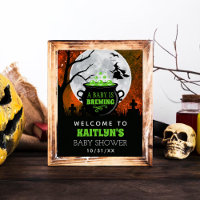 A Baby Is Brewing Halloween Baby Shower Welcome
