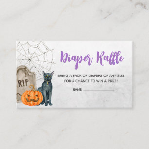 A Baby is Brewing Halloween Diaper Raffle Enclosure Card