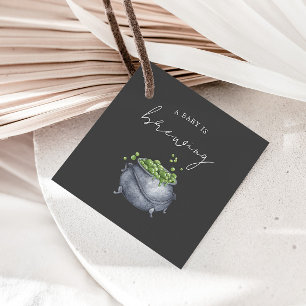 A Baby is Brewing Halloween Favour Tags