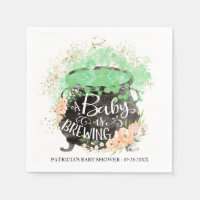 A Baby Is Brewing Halloween Girl Baby Shower Napk