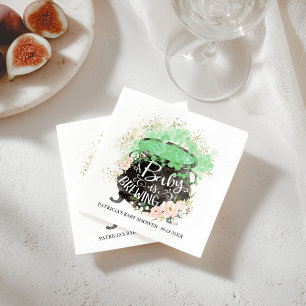 A Baby Is Brewing Halloween Girl Baby Shower Napkin