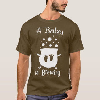 A baby is brewing Halloween Pregnancy Announcement T-Shirt