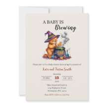 A Baby Is Brewing Halloween Teddy Bear & Cauldron