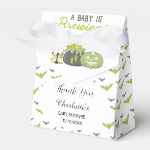 A Baby Is Brewing Halloween Witch Baby Shower Favour Box