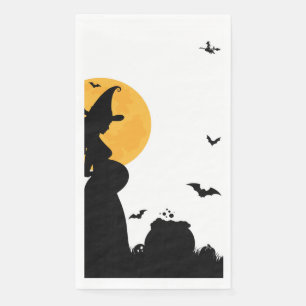 A Baby Is Brewing   Halloween Witch Baby Shower Napkin