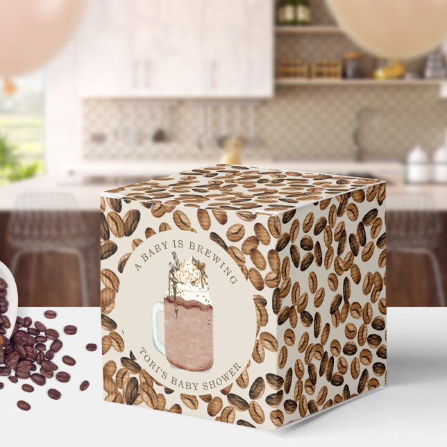 A Baby Is Brewing Iced Coffee Beans Baby Shower Favour Box (Creator Uploaded)