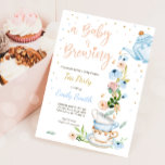 A Baby is Brewing Invitation Tea Party Baby Shower<br><div class="desc">Tea themed party invitation for your perfect celebration.</div>