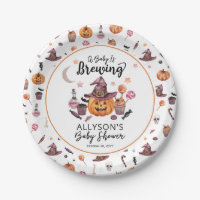 A Baby Is Brewing Jack-O-Lantern Halloween Shower
