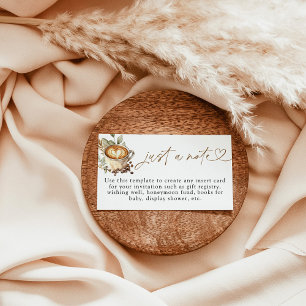 A Baby is Brewing Just a Note Card, Coffee Baby  Enclosure Card