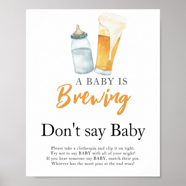 A baby is brewing milk Don't say baby  Poster (Front)
