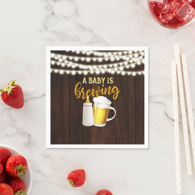 A Baby is Brewing Napkin (Insitu)