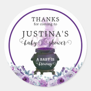 A Baby is Brewing October Halloween Baby Classic Round Sticker