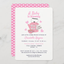 A Baby Is Brewing Pink Baby Girl Shower