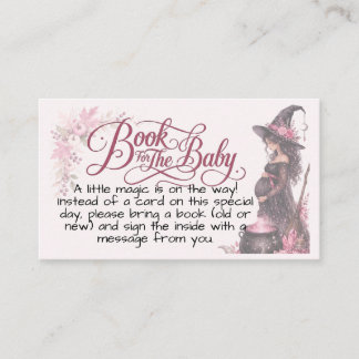 A Baby is Brewing Pink Halloween Baby Shower Enclosure Card