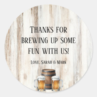 A Baby is Brewing Rustic Shower Favor Sticker