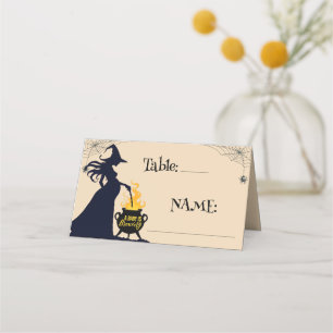 A Baby is Brewing Shower Witch Halloween Table Place Card