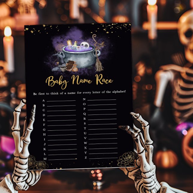 A Baby is Brewing Spooky Baby Name Race Game (A Baby is Brewing Baby Shower Baby Name Race Game)