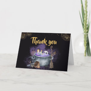 A Baby is Brewing Spooky Halloween Baby Shower Thank You Card