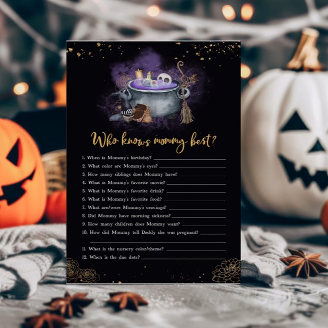 A Baby is Brewing Spooky Who knows Mummy Best Game (A Baby is Brewing Baby Shower Who knows Mommy Best Game)