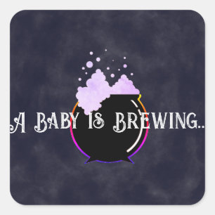 A Baby is Brewing Square Sticker