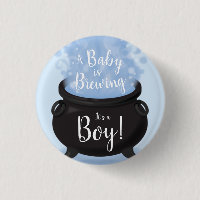 A Baby is Brewing Witch Baby Shower Gothic Blue