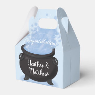 A Baby is Brewing Witch Baby Shower Gothic Blue Favour Box