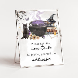 A Baby is Brewing Witch Envelope Station Sign