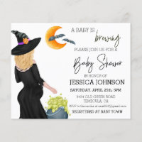 A baby is Brewing Witch Watercolor Custom Blonde