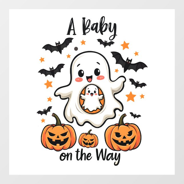 A Baby on the Way Pastel Ghost Pregnancy Halloween (Sheet)