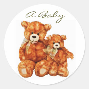 A Baby Teddy Bear Envelope Seal Stickers