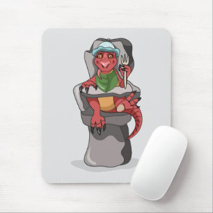 A Baby Tyrannosaurus Rex Sitting In A High Chair. Mouse Pad