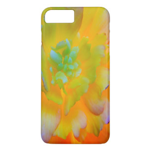 A back-lit, glowing begonia blossom iPhone 8 plus/7 plus case