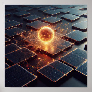 A background image of electronic circuits poster