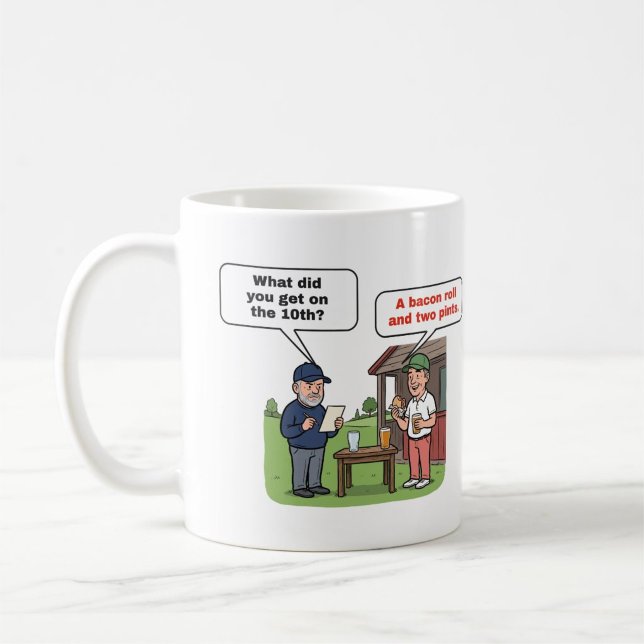 A Bacon Roll and Two Pints: Funny Golf Mug (Creator Uploaded)