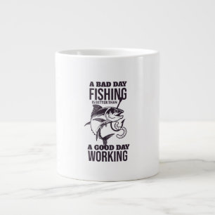 A bad day fishing large coffee mug