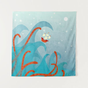 A Bad Day For Sailors Nautical Art Tapestry