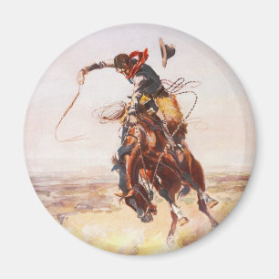 A Bad Hoss by Charles Marion Russell in 1904 Magnet