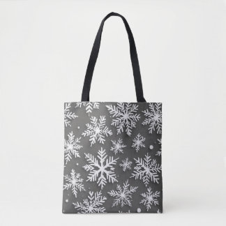 a bag with a snowflake pattern