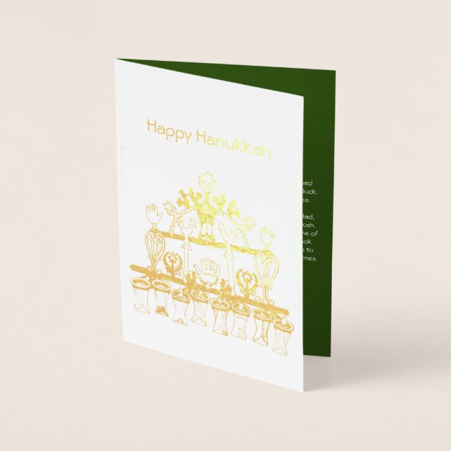 A Baghdadi Hanukkah Lamp Foil Card (Front)