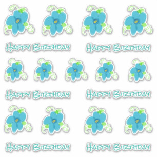 A Bakers Dozen Birthday Flower Stickers