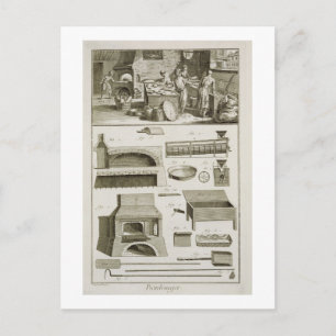 A bakery and baking equipment, from the 'Encyclope Postcard