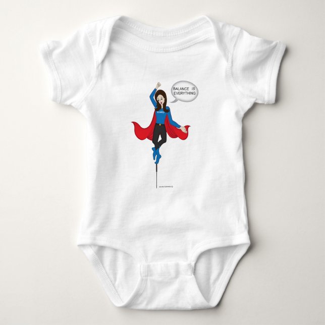 A balance t-shirt for kids and babies baby bodysuit (Front)