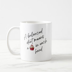 A BALANCED DIET COFFEE MUG
