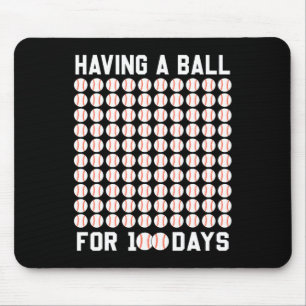 A Ball For 100 Days Baseball 100 Days Of School Gi Mouse Pad