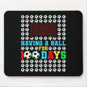 A Ball For 100 Days Fun Kids Boys Soccer Player Mouse Pad