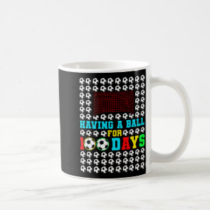 A Ball For 100 Days Fun Kids Boys Soccer Player T Coffee Mug