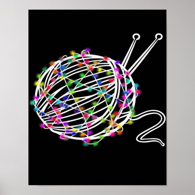 A Ball Of Knitting Wood | Lovely Design Poster (Front)